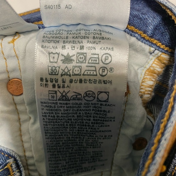 LEVIS 501 T - DISTRESSED JEANS SIZE W28 L26 - EUC - Picture 5 of 8